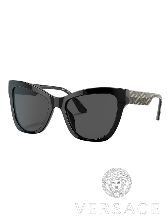 Versace Black Sunglasses with Patterned Temples main image 5